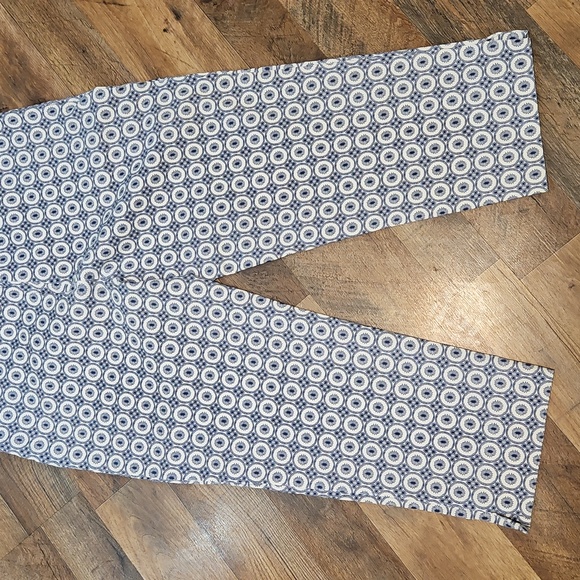 👖Zac & Rachel Blue and White Cropped Pants - Picture 7 of 7